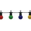 LED lauko girlianda, juoda, 8m, 10 lizdų, 3W, 4 spalvos LED lauko girlianda, juoda, 8m, 10 lizdų, 3W, 4 spalvos