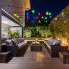 LED lauko girlianda, juoda, 8m, 10 lizdų, 3W, 4 spalvos LED lauko girlianda, juoda, 8m, 10 lizdų, 3W, 4 spalvos