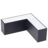 LED linijinis L sujungimas, 10W, juodas, plonas, šalta balta šviesa LED linijinis L sujungimas, 10W, juodas, plonas, šalta balta šviesa