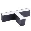 LED linijinis T sujungimas, 15W, juodas, plonas, šalta balta šviesa