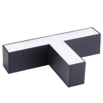 LED linijinis T sujungimas, 15W, juodas, plonas, šalta balta šviesa