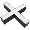 LED linijinis X sujungimas, 20W, juodas, plonas, šalta balta šviesa