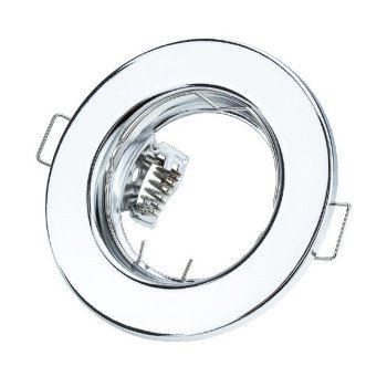 LED šviestuvo karkasas, apvalus, nereguliuojamas, chrominis, 2vnt./pak.