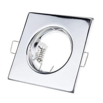 LED šviestuvo karkasas, kvadratinis, nereguliuojamas, chrominis, 2vnt./pak.