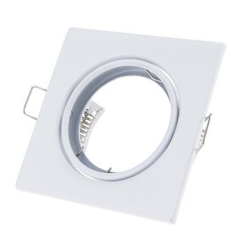 LED šviestuvo karkasas, kvadratinis, reguliuojamas, baltas