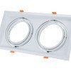 LED šviestuvas, stačiakampis, baltas, reguliuojamas, 2 lizdai LED šviestuvas, stačiakampis, baltas, reguliuojamas, 2 lizdai