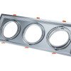 LED šviestuvas, stačiakampis, sidabrinis, reguliuojamas, 3 lizdai LED šviestuvas, stačiakampis, sidabrinis, reguliuojamas, 3 lizdai