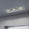 LED šviestuvas, stačiakampis, sidabrinis, reguliuojamas, 3 lizdai LED šviestuvas, stačiakampis, sidabrinis, reguliuojamas, 3 lizdai