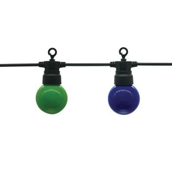 LED lauko girlianda, juoda, 13m, 20 lizdų, 6W, 4 spalvos