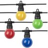 LED lauko girlianda, juoda, 13m, 20 lizdų, 6W, 4 spalvos