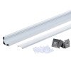 Profilis LED juostai, paviršinis, baltas, baltas dangtelis, 19x19mm