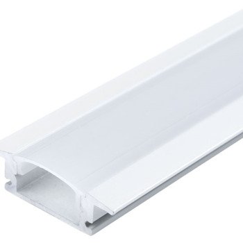 Profilis LED juostai, įleidžiamas, baltas, baltas dangtelis, 24.5x7