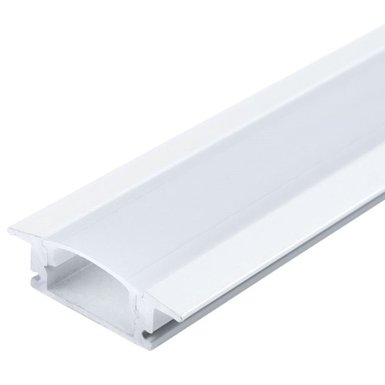 Profilis LED juostai, įleidžiamas, baltas, baltas dangtelis, 24.5x7 Profilis LED juostai, įleidžiamas, baltas, baltas dangtelis, 24.5x7