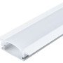 Profilis LED juostai, įleidžiamas, baltas, baltas dangtelis, 24.5x7