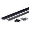 Profilis LED juostai, paviršinis, juodas, juodas dangtelis, 17.4x7mm