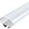 Profilis LED juostai, paviršinis, pilkas, baltas dangtelis, 23.5x23.5mm