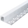 Profilis LED juostai, priglaistomas, pilkas, baltas dangtelis, kraštui, 32.3x13.3mm Profilis LED juostai, priglaistomas, pilkas, baltas dangtelis, kraštui, 32.3x13.3mm