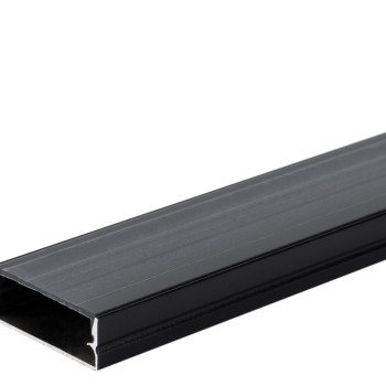 Profilis LED juostai, paviršinis, juodas, juodas dangtelis, 30x10mm