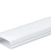 Profilis LED juostai, paviršinis, sidabrinis, baltas dangtelis, 30x10mm
