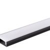 Profilis LED juostai, paviršinis, juodas, baltas dangtelis, 30x10mm
