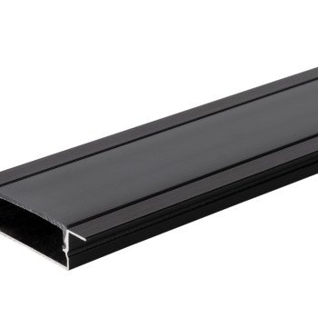 Profilis LED juostai, įleidžiamas, juodas, juodas dangtelis, 41x10mm