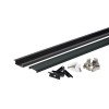 Profilis LED juostai, įleidžiamas, juodas, juodas dangtelis, 41x10mm
