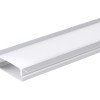 Profilis LED juostai, įleidžiamas, sidabrinis, baltas dangtelis, 41x10mm Profilis LED juostai, įleidžiamas, sidabrinis, baltas dangtelis, 41x10mm