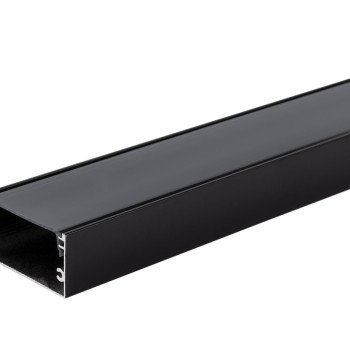 Profilis LED juostai, paviršinis, juodas, juodas dangtelis, 40x20mm