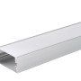 Profilis LED juostai, paviršinis, sidabrinis, baltas dangtelis, 40x20mm