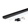 Profilis LED juostai, paviršinis, juodas, baltas dangtelis, 40x20mm