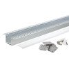 Profilis LED juostai, priglaistomas, sidabrinis, baltas dangtelis, 71.5x35mm Profilis LED juostai, priglaistomas, sidabrinis, baltas dangtelis, 71.5x35mm