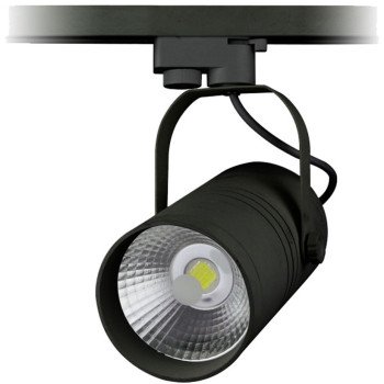 LED bėginis šviestuvas, 3F, 25W, 2000Lm, juodas, šalta balta šviesa