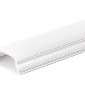 Profilis LED juostai, paviršinis, sidabrinis, baltas dangtelis, 18*6mm