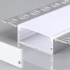 Profilis LED juostai, priglaistomas, sidabrinis, baltas dangtelis, 50x20mm Profilis LED juostai, priglaistomas, sidabrinis, baltas dangtelis, 50x20mm
