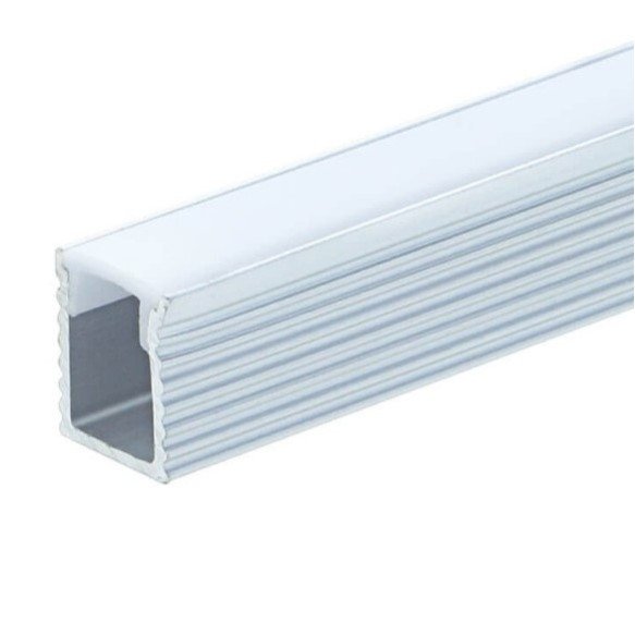 Profilis LED juostai, paviršinis, sidabrinis, baltas dangtelis, 7.8x9mm Profilis LED juostai, paviršinis, sidabrinis, baltas dangtelis, 7.8x9mm