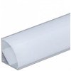 Profilis LED juostai, paviršinis, pilkas, baltas dangtelis, vidiniam kampui, 15.8x15.8mm