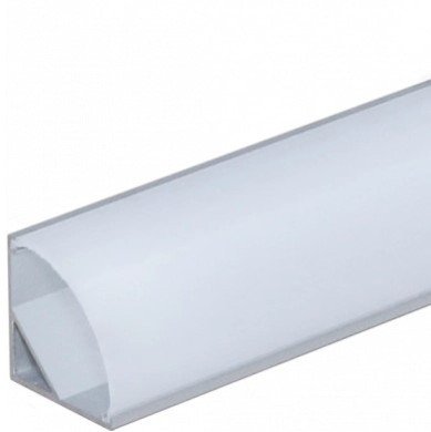 Profilis LED juostai, paviršinis, pilkas, baltas dangtelis, vidiniam kampui, 15.8x15.8mm Profilis LED juostai, paviršinis, pilkas, baltas dangtelis, vidiniam kampui, 15.8x15.8mm