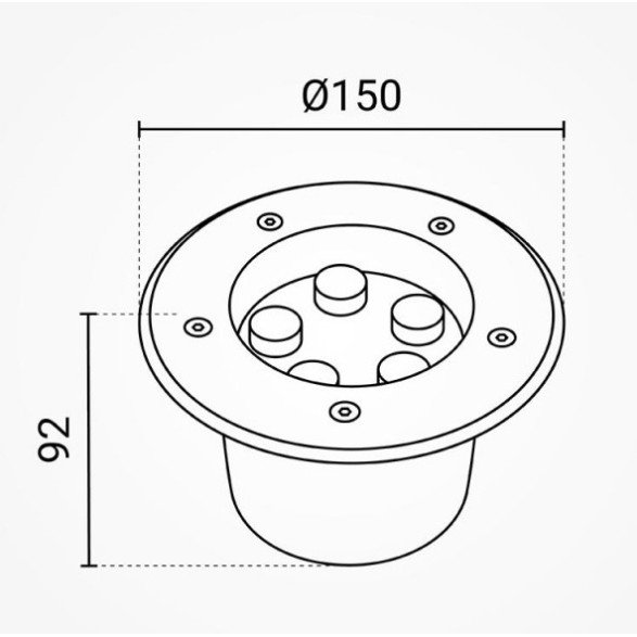 LED lauko taškinis šviestuvas, įmontuojamas, 5W, šilta balta šviesa LED lauko taškinis šviestuvas, įmontuojamas, 5W, šilta balta šviesa