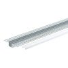 Profilis LED juostai, priglaistomas, pilkas, baltas dangtelis, 56x15mm