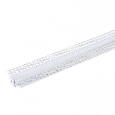 Profilis LED juostai, priglaistomas, pilkas, baltas dangtelis, 56x15mm