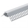 Profilis LED juostai, priglaistomas, pilkas, baltas dangtelis, išoriniam kampui, 53x25mm Profilis LED juostai, priglaistomas, pilkas, baltas dangtelis, išoriniam kampui, 53x25mm
