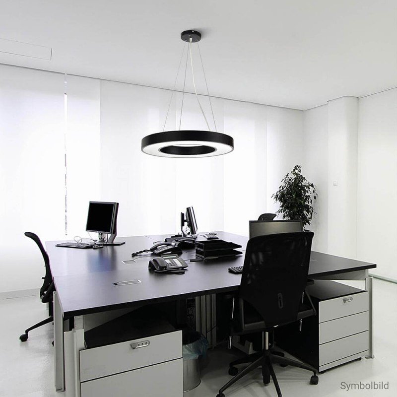 LED lubų šviestuvų tvirtinimo detalės, juodos