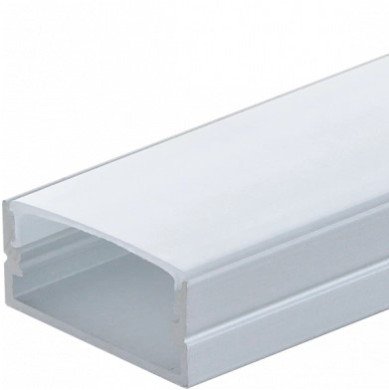 Profilis LED juostai, paviršinis, pilkas, baltas dangtelis, 23.5x10x21.5mm Profilis LED juostai, paviršinis, pilkas, baltas dangtelis, 23.5x10x21.5mm