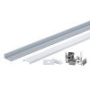 Profilis LED juostai, paviršinis, pilkas, baltas dangtelis, 23.5x10x21.5mm Profilis LED juostai, paviršinis, pilkas, baltas dangtelis, 23.5x10x21.5mm