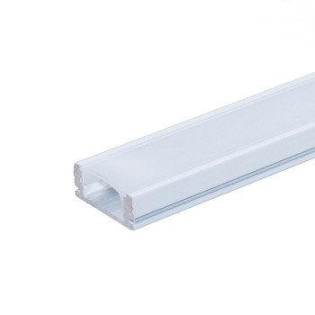 Profilis LED juostai, paviršinis, baltas, baltas dangtelis, 17.4x7x12.4mm