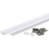 Profilis LED juostai, paviršinis, baltas, baltas dangtelis, 17.4x7x12.4mm