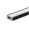 Profilis LED juostai, paviršinis, juodas, baltas dangtelis, 17.4x7x12.4mm
