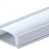 Profilis LED juostai, paviršinis, pilkas, baltas dangtelis, 17.4x7.15mm