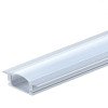 Profilis LED juostai, įleidžiamas, pilkas, baltas dangtelis, 24.5x7mm Profilis LED juostai, įleidžiamas, pilkas, baltas dangtelis, 24.5x7mm