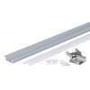 Profilis LED juostai, įleidžiamas, pilkas, baltas dangtelis, 24.5x7mm Profilis LED juostai, įleidžiamas, pilkas, baltas dangtelis, 24.5x7mm